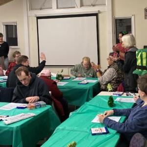 Adult Residents participating in Bingo Night